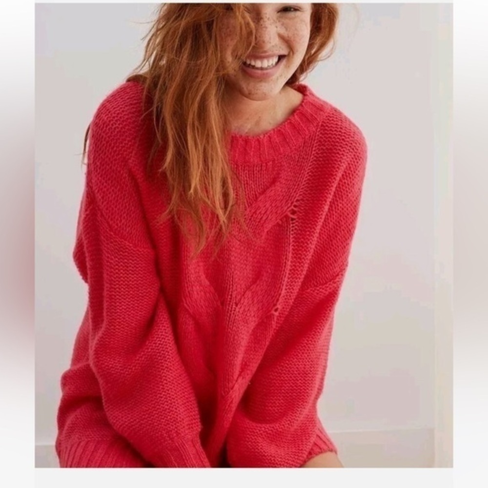 NWOT Aerie Cozy Pink Women's Sweater